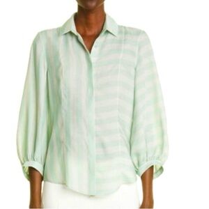 Akris Punto Multicolored Puff Sleeve Blouse